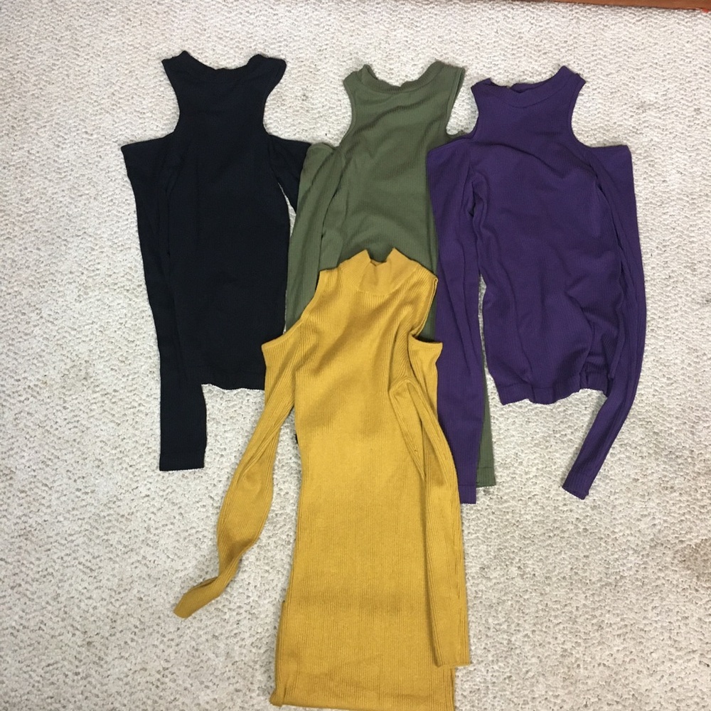 Bundle of 4 Cold shoulder Tops & Dress Small
